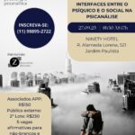27/09/2025 – XXVI SIMPÓSIO TERRITÓRIOS DA DOR: INTERFACES ENTRE O PSÍQUICO E O SOCIAL NA PSICANÁLISE